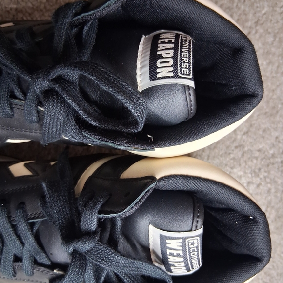 Converse Weapon Mid Black Egret - Size 44.5 EUR / 10.5 US - Premium Leather - A0 - Picture 9 of 10